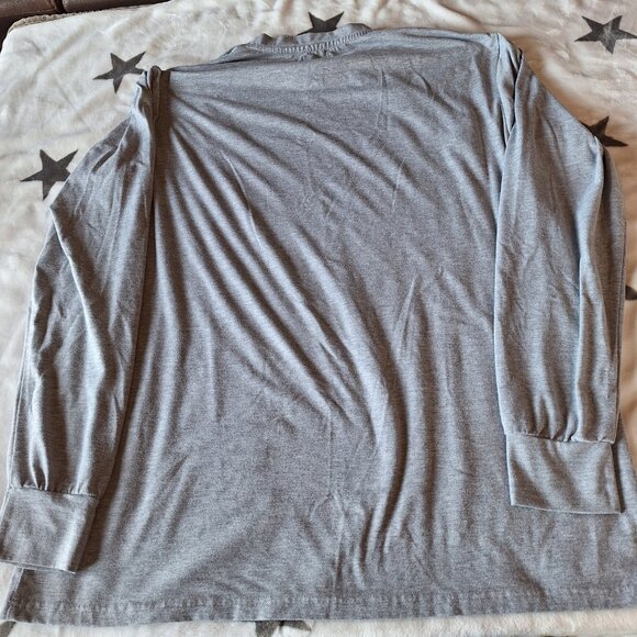 Comfy Chemo Long Sleeve T-Shirt Mens XL‎ Dual Zippers Port Access Light Gray - Picture 7 of 8